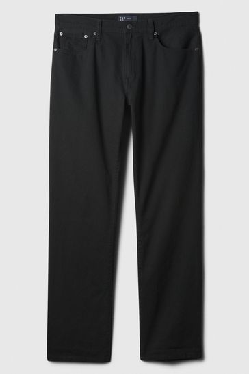 Mens black twill jeans clearance