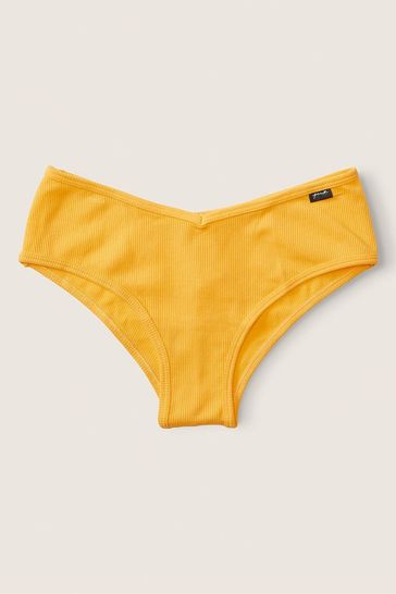 Victoria's Secret PINK Maize Yellow Cotton Cheeky Knickers