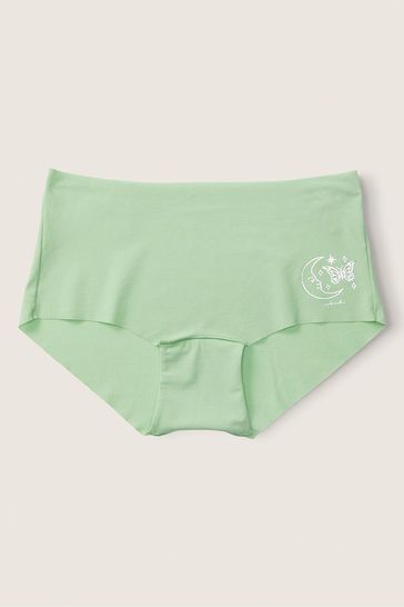 Victoria's Secret PINK Soft Jade with Graphic Green No Show Short Knickers
