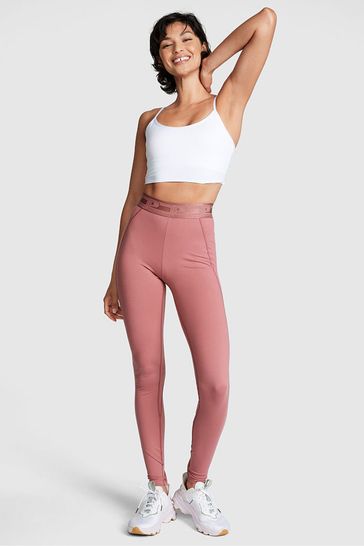 Legging Victoria's Secret PINK Ultimate - Imprimé Palmier, Taille XS, Noir/blanc, Neuf
