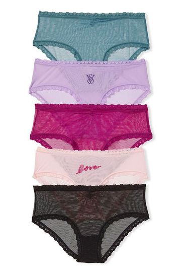Victoria's Secret Black/Pink/Purple/Blue Knickers Multipack