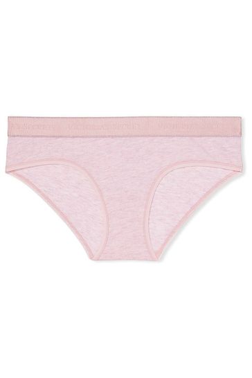 Victoria's Secret Whisper Pink Logo Cotton Hiphugger Knickers