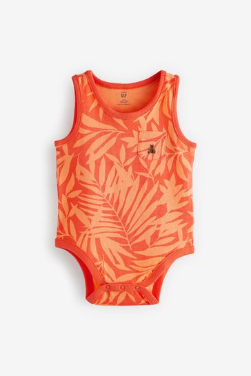 Gap Orange Whip Vest Pocket Bodysuit