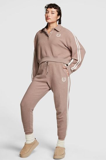 Victoria's Secret Iced Coffee Brown Reverse Fleece Jogger