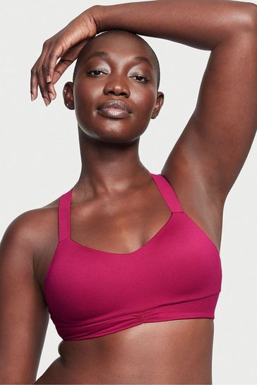 Victoria's Secret Claret Red Red Wrapped Front Smooth Non Wired Minimum Impact Sports Bra