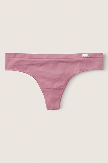 Victoria's Secret PINK Rose Crush Pink Seamless Thong Knicker