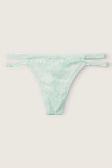 Victoria's Secret PINK Spring Rain Strappy Lace Thong Knickers