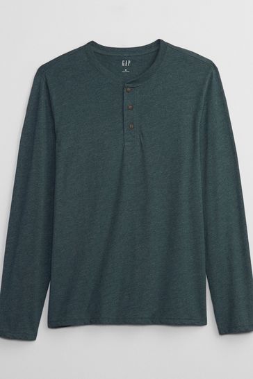 Gap henley long sales sleeve