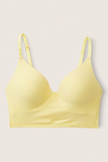 Victoria's Secret PINK Yellow Tulip Smooth Non Wired Push Up Bralette