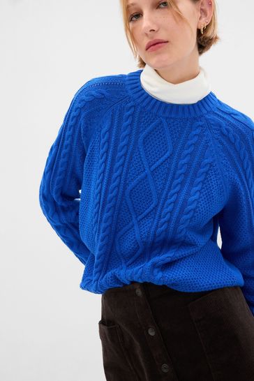 Buy Gap Cable Knit Crewneck Jumper from the Gap online shop