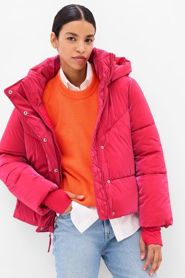 Gap Pink Big Puff Cropped Jacket