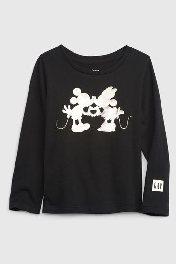 Buy Gap Disney Organic Cotton Long Sleeve Crew Neck T Shirt from