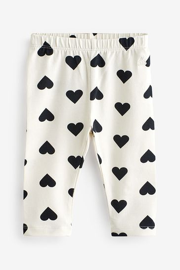 Black and white baby leggings top
