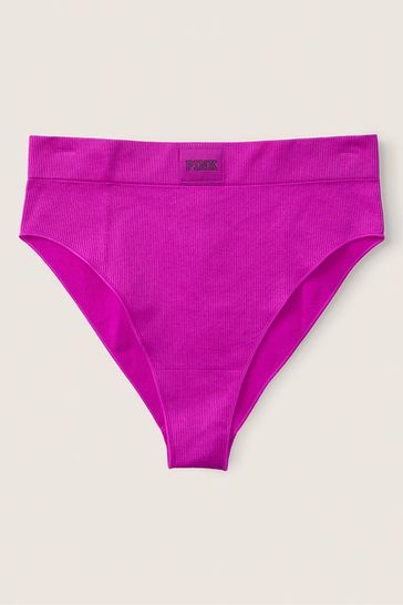 Buy Victoria's Secret PINK Seamless High Waist Rib Bikini Knickers from the Victoria's  Secret UK online shop