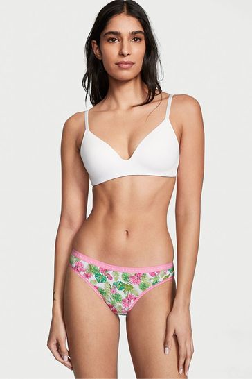 Victoria's Secret Whtie Tropical Oasis Cotton Bikini Knickers