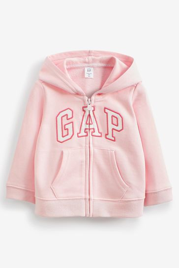 women's pink gap zip up hoodie