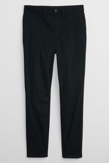 Jean Fille Gap Super Skinny Taille 26 Jambe 28 - Délavé Noir Et Blanc à Motifs Coeurs, Occasion Très Bon état