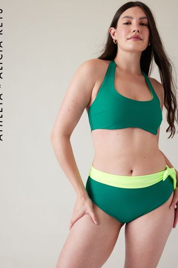 Athleta shirrendipity halter bikini top top