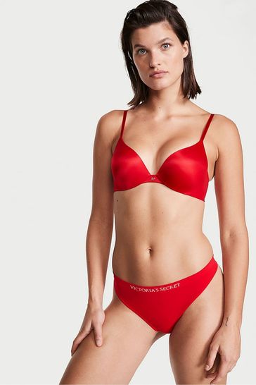 Victoria s Secret Lipstick Red Smooth Seamless Thong Knickers