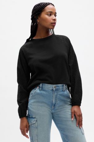Balloon cheap sleeve sweatshirt