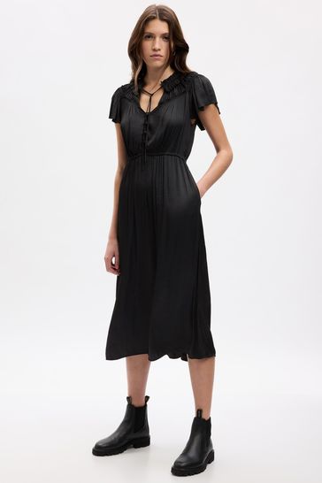 Midi cap sleeve dress gap online
