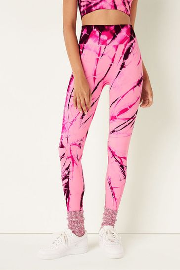 Victoria's Secret PINK Spiral Tye Dye Pink Seamless High Waist Full Length Legging