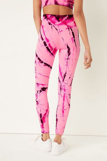 Victoria's Secret PINK Spiral Tye Dye Pink Seamless High Waist Full Length  Legging