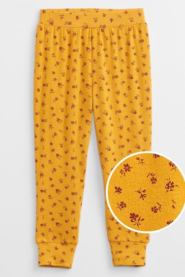 Gap Yellow Floral Print Joggers