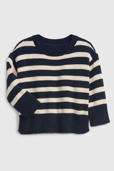 Gap Blue Striped Boxy Sweater