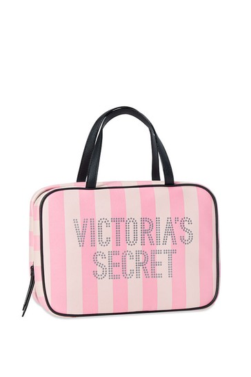 Victoria s Secret Signature Stripe Jetsetter Travel Case