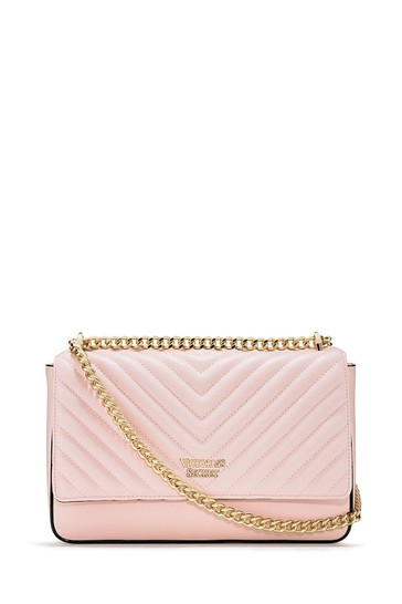 Victoria's Secret Pebbled V-Quilt Bond Street Shoulder Bag