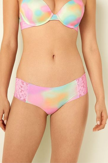 Victoria's Secret PINK Pink Bubble Tie Dye No Show Cheeky Knickers