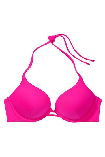 Neon pink push up bikini sale