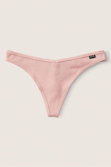 Victoria's Secret PINK Silver Pink Cotton Thong Knickers