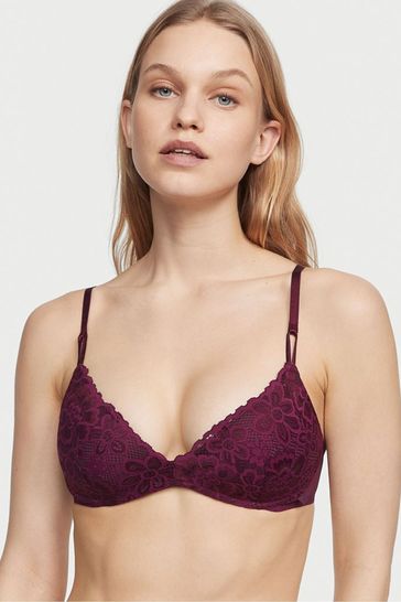 Victoria's Secret Kir Red Lace Non Wired Push Up Bra
