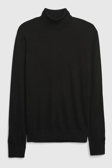 Gap Black Merino Turtleneck Jumper