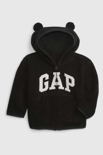 Gap Black Logo Bear Ear Hoodie