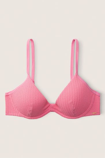 Victoria's Secret PINK Dreamy Pink Push Up Crinkle Bikini Top