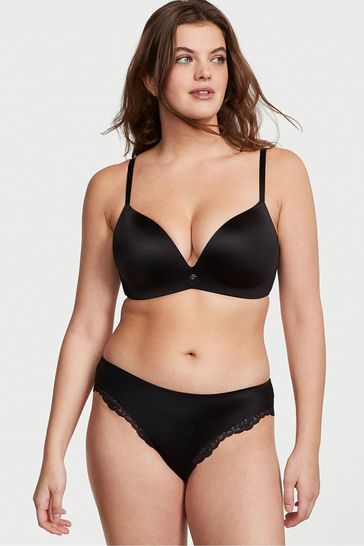 Victoria's Secret Black Smooth Cut Out Thong Knickers