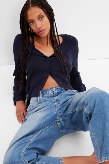 Gap blue cardigan hot sale