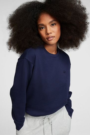 Victoria's Secret PINK Midnight Navy Blue Fleece Oversized Sweatshirt