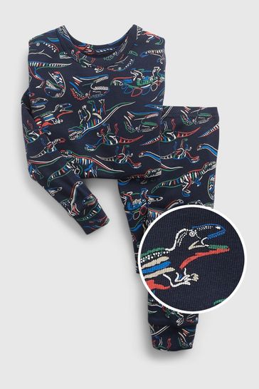 Gap Blue Organic Cotton Dinosaur Pyjamas