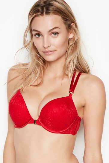 Victoria's Secret Add 2 Cups Lace Front Fastening Push Up Bra
