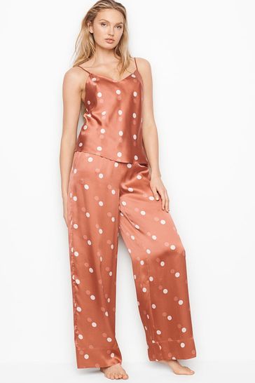 Victoria's Secret Pink Blossom Dot Silk Drawstring Pyjama Bottoms