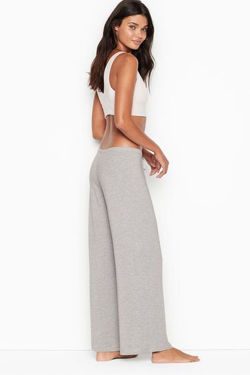 Victoria s Secret Heather Grey Modal Wide Leg Pyjama Bottoms