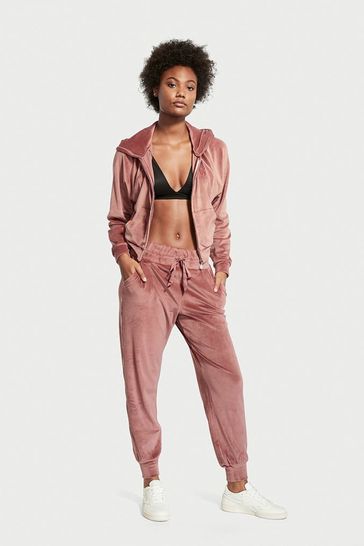 Victoria s Secret Vintage Rose Nude Pink Velour Lounge Jogger