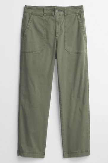 Buy Gap High Rise Girlfriend Utility Trousers from the Gap online shop