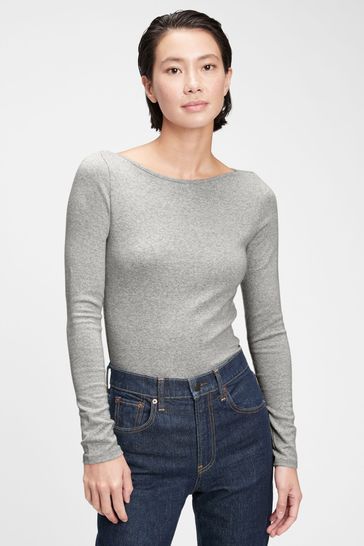 Gap modern long sleeve crew tee sale