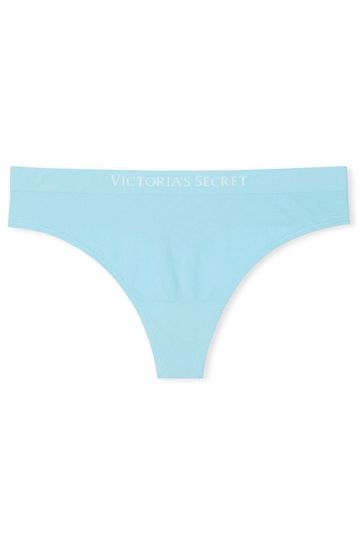 Victoria's Secret Victoria Blue Seamless Thong Knickers