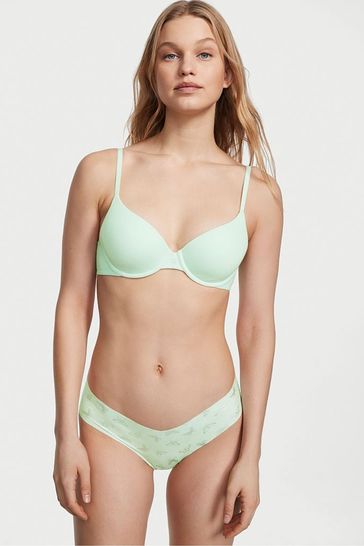 Victoria's Secret Misty Jade Green Smooth No Show Thong Knickers